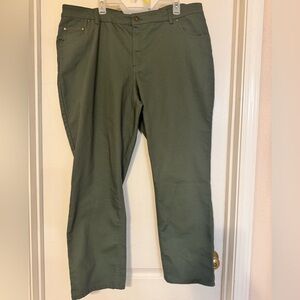 Woman Within Green Denim Pants